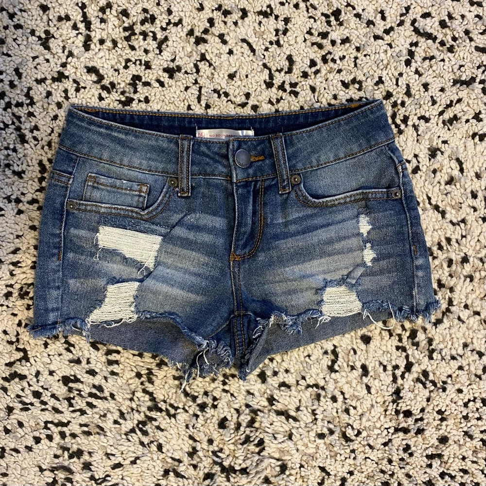 Super short denim shorts